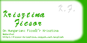 krisztina ficsor business card